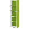 FURINNO 11107WH-GR 7 - Estantería reversible, 11 cubos, color blanco y verde