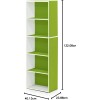 FURINNO 11107WH-GR 7 - Estantería reversible, 11 cubos, color blanco y verde