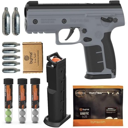 Byrna SD [Autodefensa] Pepper Ultimate Bundle - Spray de pimienta, lanzador de pimienta no letal, menos letal, defensa