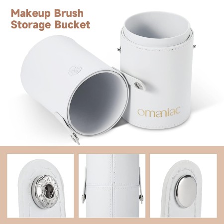OMANIAC® Juego de brochas de maquillaje profesional (12 unidades), polvo sintético de alta calidad, sombra de ojos, rubor, base,