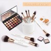 OMANIAC® Juego de brochas de maquillaje profesional (12 unidades), polvo sintético de alta calidad, sombra de ojos, rubor, base,