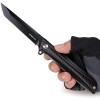REMETTE Cuchillo de bolsillo táctico GD22K, cuchillo de bolsillo negro para hombres, apertura asistida por volteo, cuchillo