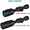 ATN X-Sight-4k Pro Smart Day/Night Scope con video Full HD rec, zoom suave, Bluetooth y Wi-Fi (transmisión, galería y controles)