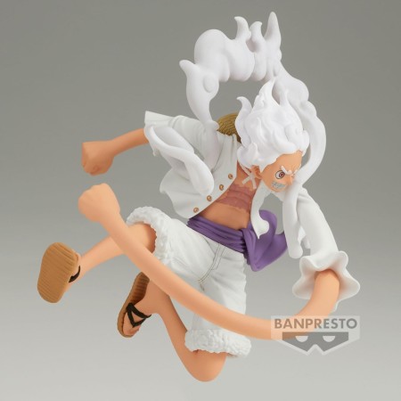 Banpresto - Una pieza - Dinero D. Luffy Gear 5, figura de colección de discos de batalla de Bandai Spirits