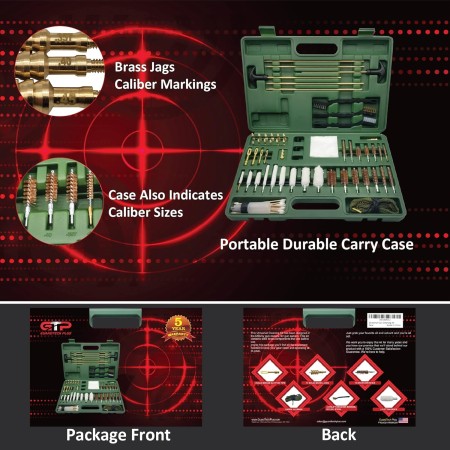 GuardTech Plus Kit de limpieza universal mejorado para pistolas, 0.354 in, pistola, rifle, escopeta, pistola, pistola de aire,