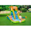 Bestway Centro de juego inflable para parque acuático con túnel de huracán, incluye tobogán acuático grande, gotas de agua,