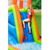 Bestway Centro de juego inflable para parque acuático con túnel de huracán, incluye tobogán acuático grande, gotas de agua,