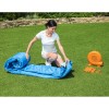 Bestway Centro de juego inflable para parque acuático con túnel de huracán, incluye tobogán acuático grande, gotas de agua,