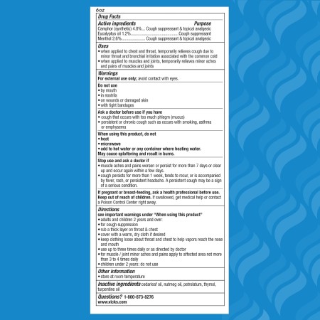 Vicks VapoInhalador, inhalador nasal portátil para llevar, no medicado, con refrescantes vapores, aroma a mentol, 2 barras