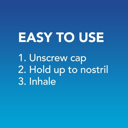 Vicks VapoInhalador, inhalador nasal portátil para llevar, no medicado, con refrescantes vapores, aroma a mentol, 2 barras