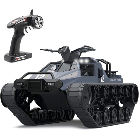 Mostop Tanque de alta velocidad con control remoto, 4 WD, auto a control remoto, 2.4 GHz, camión del ejército, tanque de deriva