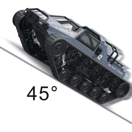 Mostop Tanque de alta velocidad con control remoto, 4 WD, auto a control remoto, 2.4 GHz, camión del ejército, tanque de deriva