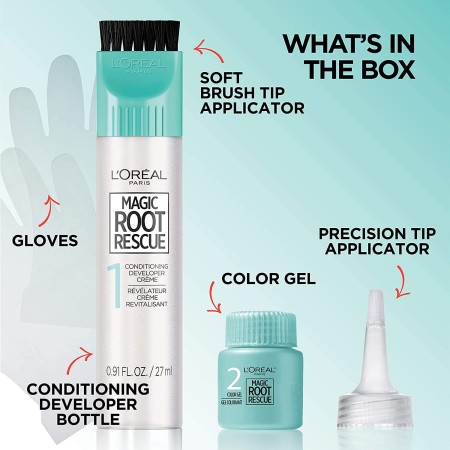 L'Oreal Paris - Magic Root Rescue. Kit para teñido en 10 minutos de la raíz del cabello, teñido permanente del cabello con