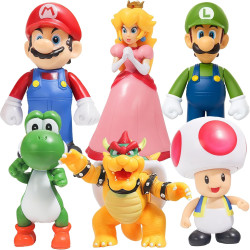 Mario - Juego de figuras de acción de 6 pulgadas