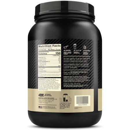 Optimum Nutrition Gold Standard - Proteína en polvo 100% a base de plantas, sin gluten, proteína vegana para apoyo muscular y