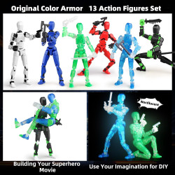 Juego luminoso de 13 figuras de acción
