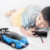 GaHoo Automóvil de control remoto para niños – Escala 1/16 juguete remoto eléctrico de carreras, con luces LED recargable de