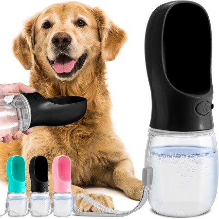 MalsiPree Botella de agua portátil para perro, a prueba de fugas, con dosificador para mascotas, para paseos al aire libre, y
