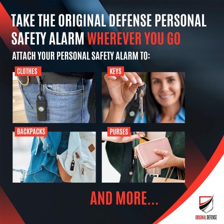 Original Defense® Siren Self Defense for Women – Alarma personal para mujeres, niños y ancianos – Recomendado por la policía –