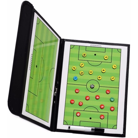RUSKLE Tabla de entrenamiento de fútbol, portapapeles para entrenadores de fútbol, kit de tablero magnético táctico con borrado