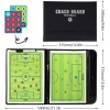 RUSKLE Tabla de entrenamiento de fútbol, portapapeles para entrenadores de fútbol, kit de tablero magnético táctico con borrado