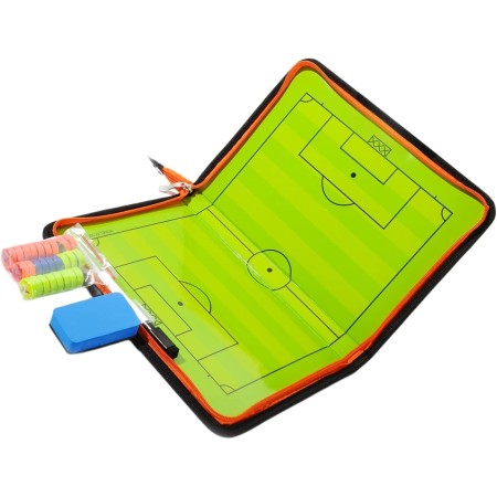 RUSKLE Tabla de entrenamiento de fútbol, portapapeles para entrenadores de fútbol, kit de tablero magnético táctico con borrado