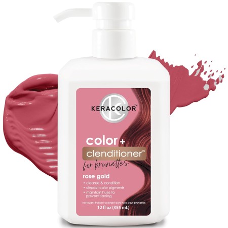 KERACOLOR Clenditioner for Brunettes Purple Dye, acondicionador semipermanente para depositar el color del cabello, libre de