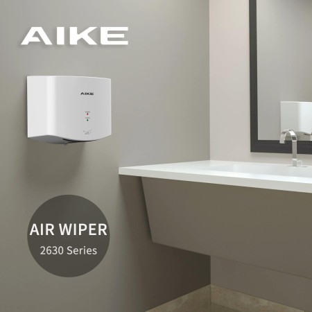 AIKE Limpiador de aire compacto secador de manos 110V 1400W plata (con enchufe de 2 pines) Modelo AK2630