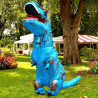 Disfraz inflable de dinosaurio Azul de Halloween