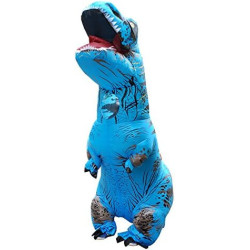 Disfraz inflable de dinosaurio Azul de Halloween