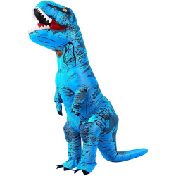 Disfraz inflable de dinosaurio Azul de Halloween