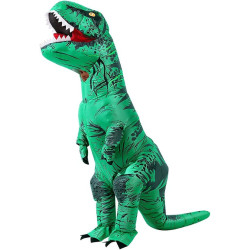 Disfraz inflable de dinosaurio verde de Halloween