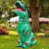 Disfraz inflable de dinosaurio verde de Halloween