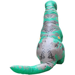 Disfraz inflable de dinosaurio verde de Halloween