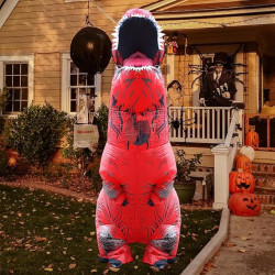 Disfraz inflable de dinosaurio Rojo de Halloween