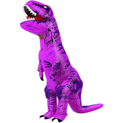 Disfraz inflable de dinosaurio Morado de Halloween