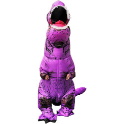 Disfraz inflable de dinosaurio Morado de Halloween