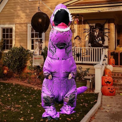 Disfraz inflable de dinosaurio Morado de Halloween