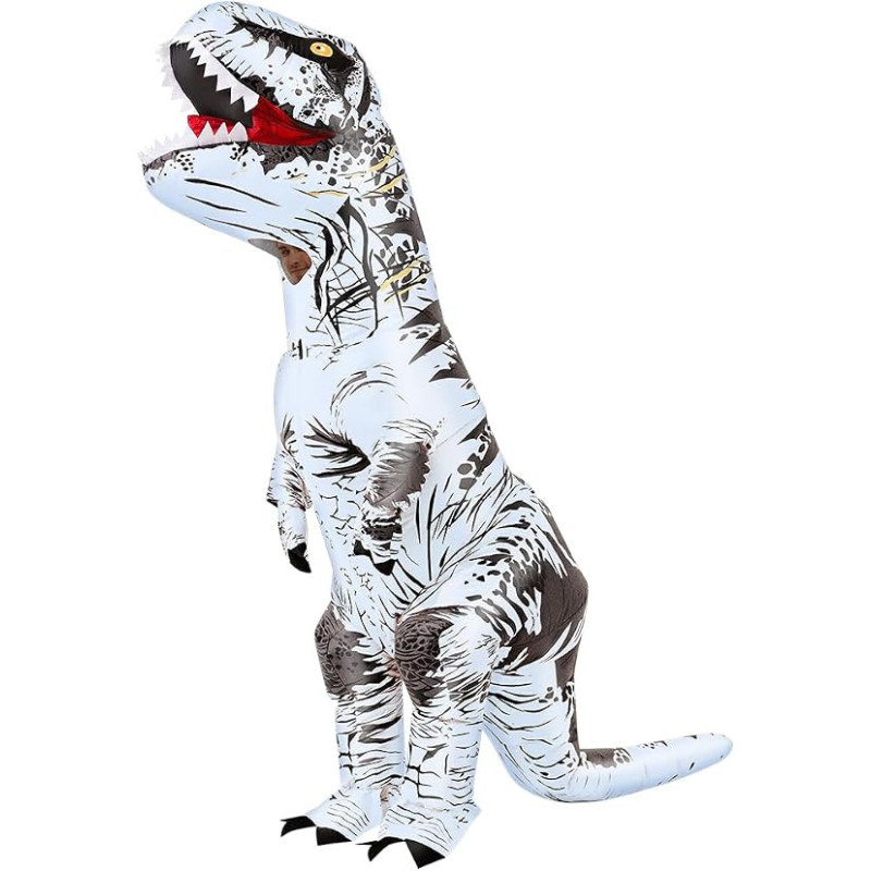 Disfraz inflable de dinosaurio Blanco de Halloween