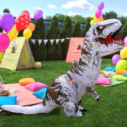 Disfraz inflable de dinosaurio Blanco de Halloween