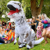 Disfraz inflable de dinosaurio Blanco de Halloween