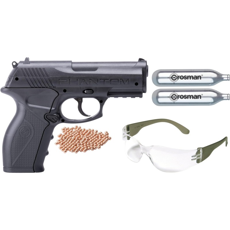 Crosman Phantom P10KT CO2-Powered Semi-Auto BB Air Pistol Kit