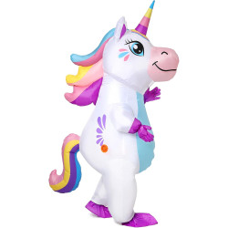 Gootus Disfraz inflable de unicornio para adultos