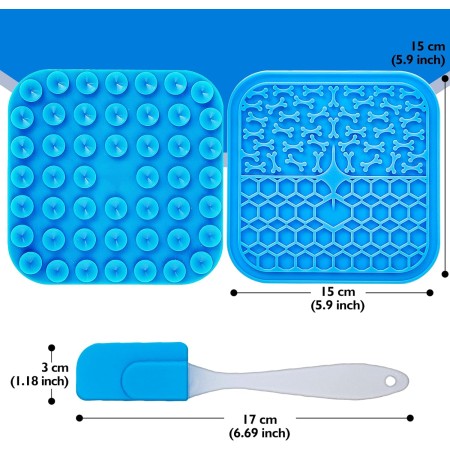 MooonGem Almohadilla para lamer perros, baño para mascotas, distracción, montado en la pared, alfombrilla de alimentación lenta