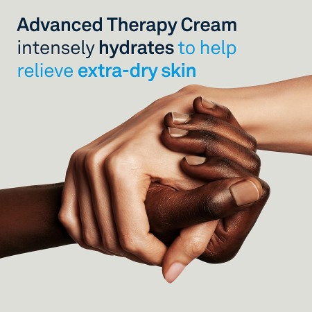 Lubriderm Advanced Therapy Crema hidratante sin fragancia con vitamina E y provitamina B5, hidratación intensa para piel extra