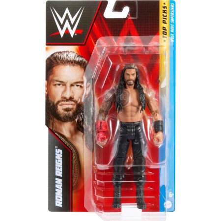 Mattel WWE Roman Reigns Top Picks Figura de acción, coleccionable con 10 puntos de articulación y detalles realistas, 6 pulgadas