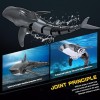 Tiburón de juguete a control remoto 2.4 G, diseño de alta simulación a escala 1:18, tiburón para piscina y baño, juguetes a