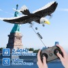 DEERC Avión RC, avión Eagle de control remoto, avión RTF, 2.4GHZ 2CH Flying Bird con 2 baterías y hélice estabilizador