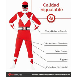 DISFRAZ Power Ranger Rojo - Morphsuits