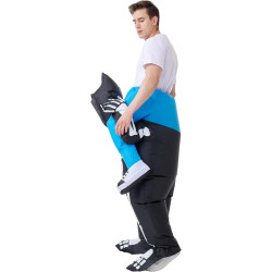IHGYT Disfraz inflable de esqueleto que me lleva en el hombro